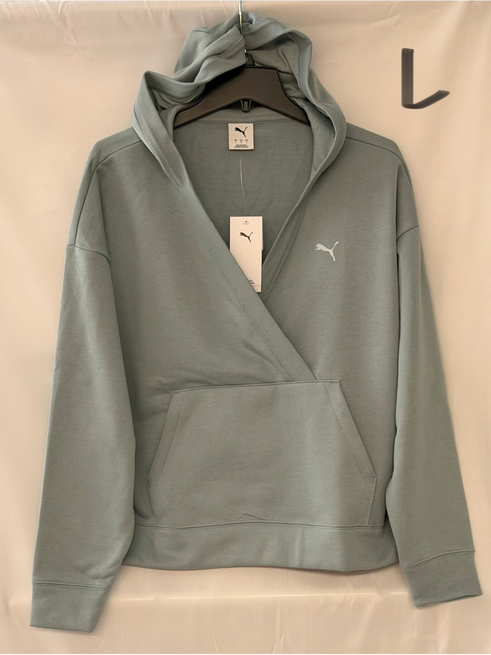 Puma Women's Sage-Blue Wrap Hoodie